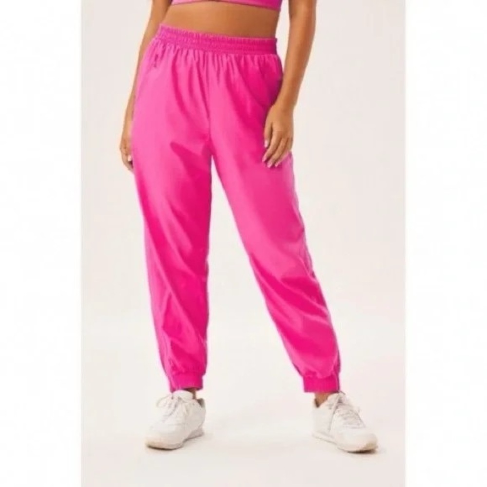 Girlfriend Collective Summit track pants, hot pink, XS